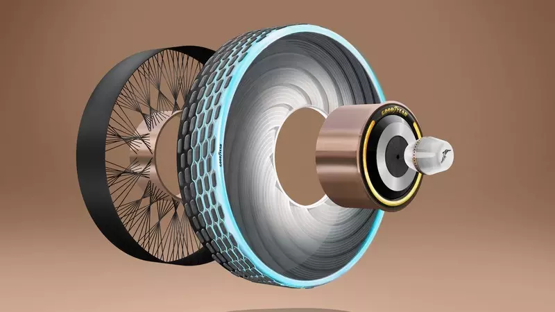 The Goodyear Recharge Tyre concept gives new meaning to the word "retreaded".