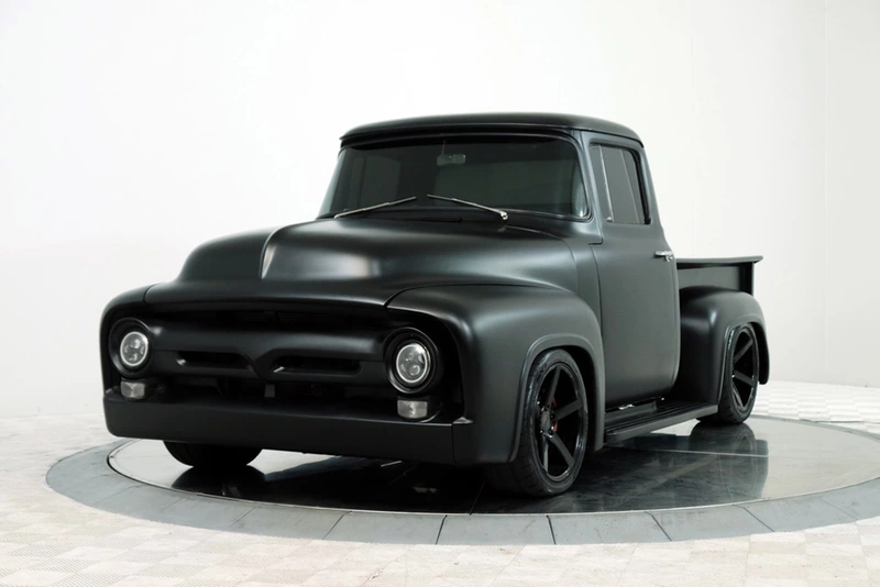 A sinister Ford F100 with the heart of a Mustang Shelby GT350 is up for auction