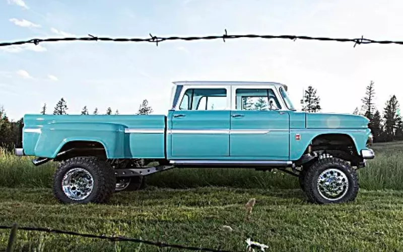 A pair of huge restomod Chevy pickup trucks from Rtech attended Jay Leno's Garage show