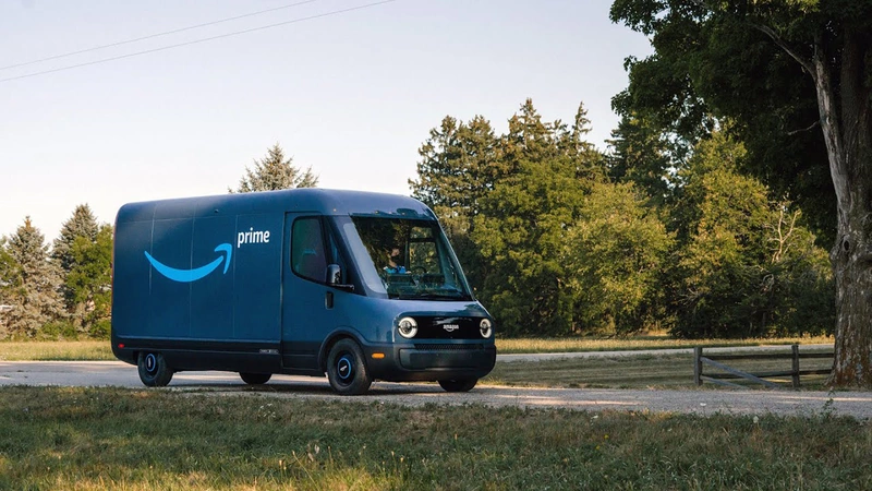 Electric vans manufactured by Livian for Amazon.