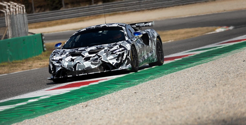 McLaren tests the Altura race car at Monza.