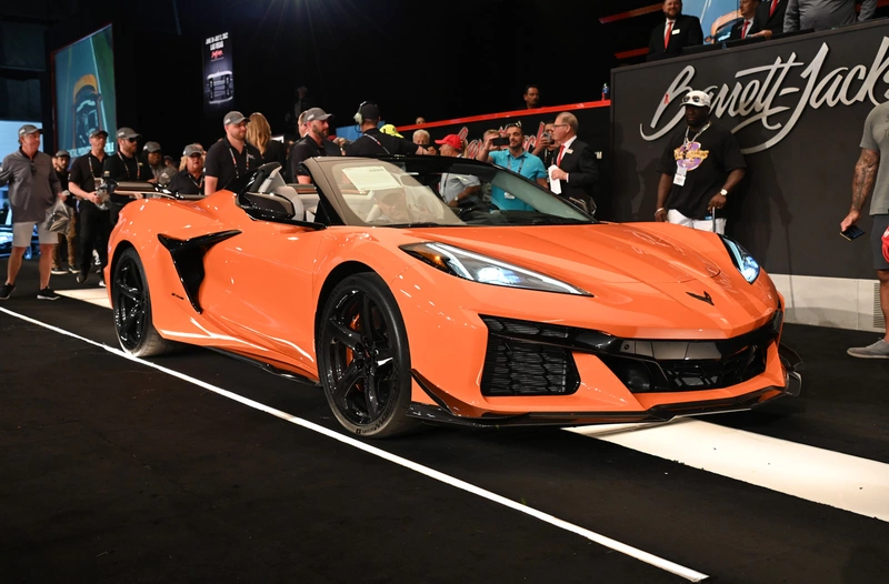 A 2023 Chevrolet Corvette Z06 convertible sold for $1 million at auction