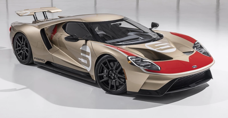 The 2022 Ford GT Holman Moody Heritage Edition is unveiled ahead of the New York Auto Show.