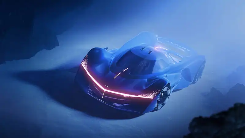 Alpine's hypercar concept with hydrogen engine at Spa