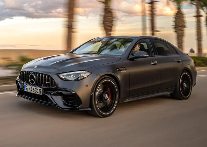 2024 Mercedes-AMG C 63 with 4-cylinder hybrid priced at $85,050